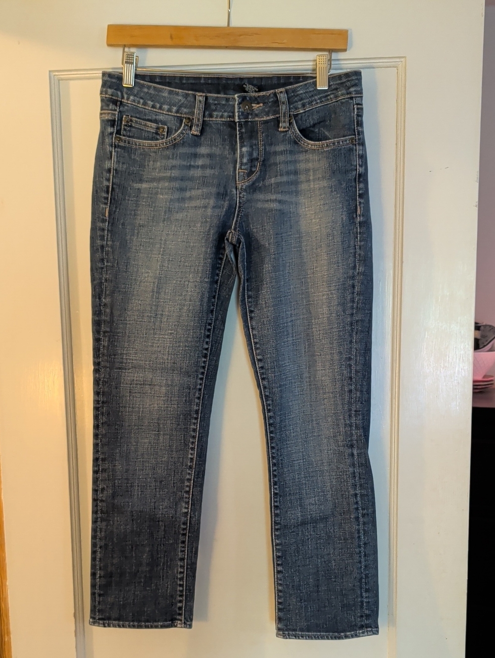 Buffalo David Bitton Women's Skinny Cropped Jeans — Medium Blue Wash, Sz 28